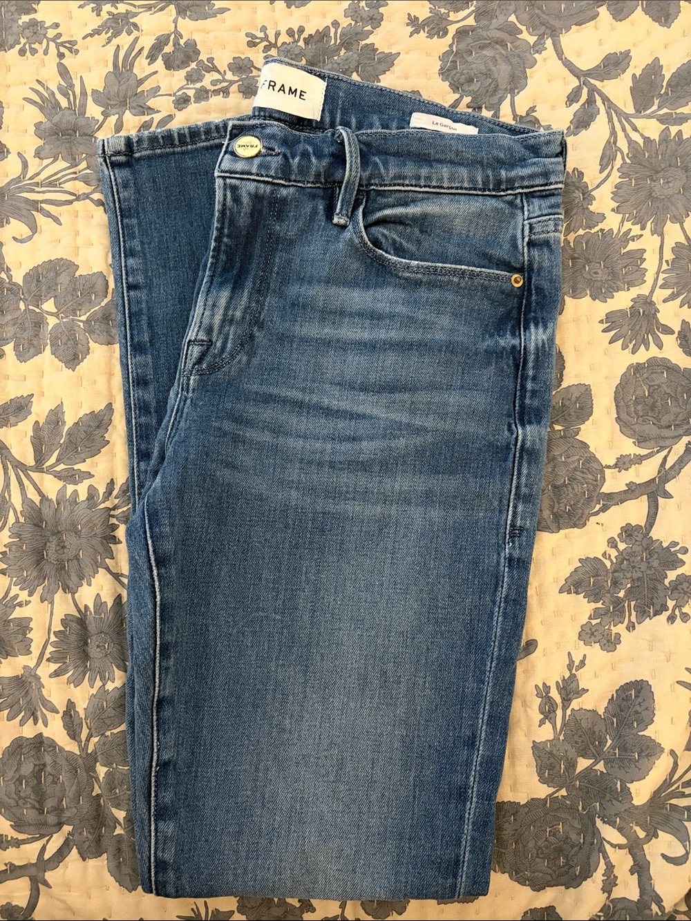 FRAME Le Garçon Light Blue Denim Jeans